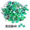 Espelho quadrado plano de acrílico de Taiwan, com strass AB de cor mista, para artesanato, joias DIY, acessórios, produto popular de venda quente transfronteiriça