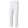Pantalones Deportivos de Seda Surcoreanos de Primavera y Otoño, Pantalones de Chándal Casuales de Pierna Recta para Hombres, Mujeres y Niños en Negro Puro y Blanco Venta al por Mayor