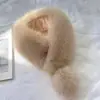 Cachecol de pele de raposa sintética 2025 transfronteiriço com gola de pelo, espesso e quente para o inverno, novo cachecol de pelo moderno com pelo adicional