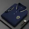 210g Casual de Negócios Exportação E-commerce Transfronteiriço Tamanho Grande Camisa Polo Bordada Top Masculino Manga Curta Gola Camisa Roupa de Pai