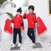 Uniformes Personalizados para Jardim de Infância, Roupas de Outono e Inverno, Uniformes Esportivos para Alunos do Ensino Fundamental, Uniformes de Sala de Aula de Algodão e Espessados, Conjunto de Três Peças para Crianças