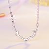 Collar pequeño de asta para mujer, cadena para clavícula de alce, simple para estudiante japonés y coreano, pequeño y fresco, joyería de diamantes al por mayor