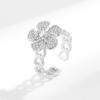 Anillo giratorio de flores con apertura, nuevo estilo 2022, para mujer, celebridad de Internet, joyería personalizada giratoria del mismo estilo.