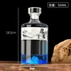 Botella de vino de vidrio Kaishan de 500 ml botella de vino para banquete de bodas botella de vino blanco de alta gama para bodas botella de vino vacía juego completo con etiqueta