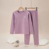 Traje de ropa interior térmica para niños Dejia, pijamas de terciopelo para bebés, ropa de otoño para niños medianos y grandes, pantalones largos para niños y niñas, ropa de hogar de cuello medio