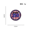 Broche do 250º Aniversário dos EUA Metal Esmalte Liga de Zinco Decoração de Bolsa Roupas Dia da Independência Lembrança dos EUA