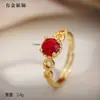 Anillo Más Vendido en Aliexpress, Lujo Ligero, Gama Alta, Anillo Abierto Elegante para Mujer, Cobre Incrustado con Circonita, Anillo de Moda Estilo Europeo y Americano