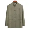 Estilo NN Papá, traje Tang delgado y ligero para hombres de mediana edad y mayores, adecuado para primavera y otoño, conjunto de manga larga estilo chino, nuevo estilo chino para personas mayores