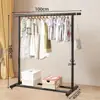 Perchero Extra Grueso de Pie Vertical Móvil Estilo Crema para Colgar Ropa Simple Perchero Móvil para Secar Ropa