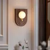 Lámpara de pared de mármol transfronteriza con un toque de alta gama, veta de madera, diseño vintage y simple, adecuada para iluminación de mesita de noche en el dormitorio, pared de fondo de la sala de estar y iluminación ambiental de casa de huéspedes.