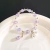 Pulsera de Ópalo Mariposa para Mujer de Nicho de Lujo Ligero de Alta Gama con Cuentas de Cristal al por Mayor Colgante Accesorios Yiwu Nuevo