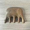 Peine de Masaje de Sándalo Peine Meridiano para el Cuero Cabelludo Peine de Masaje de Dientes Anchos Peine de Madera Maciza para el Hogar Pequeño Peine de Cinco Dientes Souvenir Sándalo Dorado