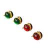 Diseño Nicho Francés Trendy Retro Doble Cara Vidrio Rojo Verde Aretes Simples Elegantes Chapados en Oro Aretes para Mujer