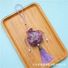 Bolsita vacía de estilo chino, colgante portátil con borla, bordado con boca de pez, bolsita de medicina herbal china, pequeño regalo de empresa