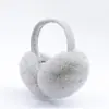 Orejeras de invierno para mujer, orejeras de piel sintética cálidas, orejeras plegables bonitas para exteriores, orejeras para exteriores para damas y niñas