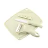 Juego de cuchillos de cerámica para fruta de tres piezas para cocina, mini tabla de cortar de plástico, cuchillo para pelar, cuchillo pequeño para el hogar, cuchillo