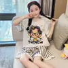 Pijama para Niñas, Verano Infantil Modal Ultradelgado de Manga Corta 2026 Nuevo Estilo de Verano Ropa de Casa para Niñas de Mediana Edad y Mayores