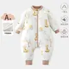 Saco de Dormir Acolchoado com Pernas Divididas para Crianças, Macacão Espesso de Inverno com Temperatura Constante, Pijama para Bebê Recém-nascido, Roupas de Bebê Categoria A