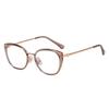 S12011 Europa y Estados Unidos populares ojo de gato anti-luz azul lente plana estudiantes sin maquillaje Joker montura de gafas para miopía fabricantes al por mayor