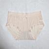 Ropa interior de seda helada estilo japonés simple para mujer, sexy, de encaje, de cintura media, cómoda, transpirable, de algodón puro, antibacteriana, para niñas.