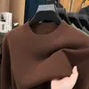Suéter Base para Hombre de Punto de Máquina Lavable de Alta Calidad, Mezcla de Cachemira y Seda de 16 hilos, Estilo Nuevo Otoño Invierno para Hombre, 480g