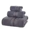 Toalla de Algodón Transfronteriza Toalla de Baño de Algodón Toalla Cuadrada Set de Tres Piezas Caja de Regalo para el Hogar Directo de Fábrica Set Engrosado Toalla
