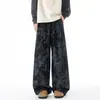 Pantalones de pana extra largos de 120 cm para hombres altos, pantalones casuales extra largos, pantalones de pierna ancha tie-dye de talla grande
