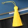 Borla de flecos con nudo chino de 8 cm, corta, regordeta, delicada, de rayón, para bolso de seda, colgante, cuerda, accesorios de bricolaje
