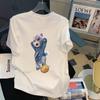 Camiseta de Verano 2023 de Algodón Puro Suelta Delgada Blanca de Manga Corta para Hombre Marca de Moda Manga Media Camiseta Básica para Hombre y Mujer