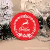 Regalo de Navidad Base Aislante Mantel Decorativo Taza de Café con Leche Té Taza Ed Feliz Navidad Tela de Fieltro Posavasos para Vino
