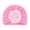 Ins Nuevo Sombrero de Punto Cálido de Otoño e Invierno para Niños Europeos y Americanos Sombrero de Flor de Moda para Bebé