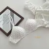 Sutiã Push-Up Retro de Bolinhas para Seios Pequenos para Mulheres, Verão Fino Respirável Confortável Sem Fio com Suporte e Design Anti-Queda