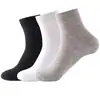 Calcetines de Algodón de Xinjiang para Hombre de Media Caña Calcetines de Primavera y Otoño para Todo el Año Desodorantes Absorbentes de Sudor Transpirables Resistentes al Desgaste Color Sólido Calcetines Deportivos