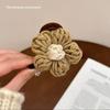 Otoño e Invierno Flor de Lana Pinza de Agarre Mediana 2024 Nuevo Clip para el Cabello para Mujer Parte Trasera de la Cabeza Cabello Clip Tiburón Semirrecogido Adorno para el Cabello