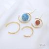 Retención de color oro de 14 quilates oro claro cuentas engastadas con orificio pasante en forma de C anillo colgante para cuentas hecho a mano DIY collar aretes anillos de joyería accesorios