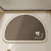 Alfombra Absorbente para Piso de Baño Lodo Diatomeas Antideslizante Secado Rápido Suave Alfombra de Cocina Alfombra para Puerta de Baño y Tocador Resistente a Manchas