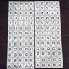 Pegatinas Redondas de Alfabeto Abc Autoadhesivas para Transmisión en Vivo, Números, Etiquetas de Talla para Ropa Interior y Sujetadores, Letras Inglesas de 14 mm