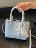 Bolso pequeño súper popular para el trabajo, nuevo de verano 2026 para mujer, patrón tejido de nicho, bolso cruzado de hombro único tipo cubo