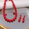 Pendientes Exagerados Europeos y Americanos, Colgantes de Cuentas Redondas Grandes y Pequeñas de Colores Caramelo de Gama Alta, Conjuntos de Accesorios Decorativos de Diseño Retro Simple para Mujeres