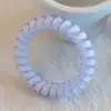 Cuerda para el Cabello Estilo Gelatina Blanca Línea Telefónica Japonesa y Coreana Sin Marcas Goma Elástica Gruesa para Atar el Cabello