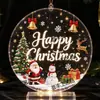 Letrero Redondo Colgante de Acrílico Navideño Decoración de Árbol de Navidad Festivo Colgante Venta Directa Transfronteriza de Amazon Fuente de Mercancía de Comercio Exterior