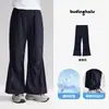 Calça Infantil Pudding Haru 2026 Verão Novo Estilo Fresca Respirável Calça Casual para Meninas Design Plissado nos Joelhos