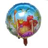 Nuevo globo de dinosaurio versión Q lindo decoración de fiesta temática de dinosaurio Corona cumpleaños infantil caricatura globo de aluminio