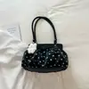Elegante bolso de axila Xiaomi de nicho para mujer, bolso de hombro único 2026, nuevo bolso tote plisado con estampado de lunares, bolso para ir al trabajo