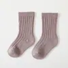 Calcetines para Bebé Recién Nacido Otoño Nuevos Calcetines de Algodón Color Sólido Sueltos Calcetines para Bebé Niños y Niñas Calcetines Infantiles