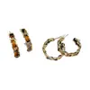 Brincos de Corrente Estilo Francês Retrô Estampa de Leopardo para Mulheres, Brincos de Argola de Alta Qualidade, Brincos Personalizados Sexy e Brincos