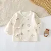 Top para bebé recién nacido, algodón puro, sin costuras, Clase A, 0-6 meses, ropa de otoño unisex para bebé, top estilo monje para bebé recién nacido