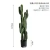 Cactus Simulado Planta Verde Tropical del Desierto Decoración de Paisajismo Escaleras Interiores Ventana Pieza Decorativa Grande Columna de Cactus Falso