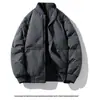 Invierno Nuevo Abrigo Chaqueta de Algodón Hombre Tendencia Uniforme de Béisbol Sencillo Versátil Cuello Alto Chaqueta Acolchada de Algodón