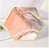 Nuevo Plato de Papel Hexagonal con Estampado en Caliente de Color Suministros para Fiesta de Cumpleaños Plato de Papel de Diamante Desechable Punto Venta al por Mayor